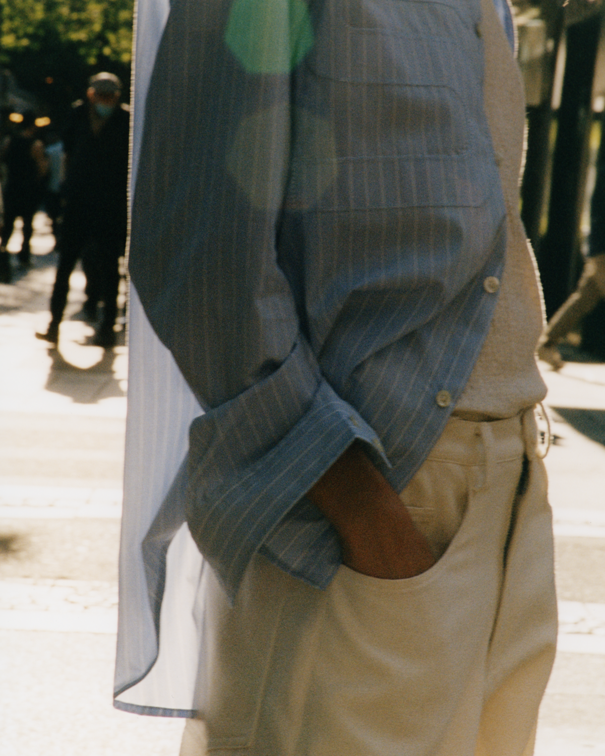 Curve Hem Dress Shirt: Hidden Letter Applique