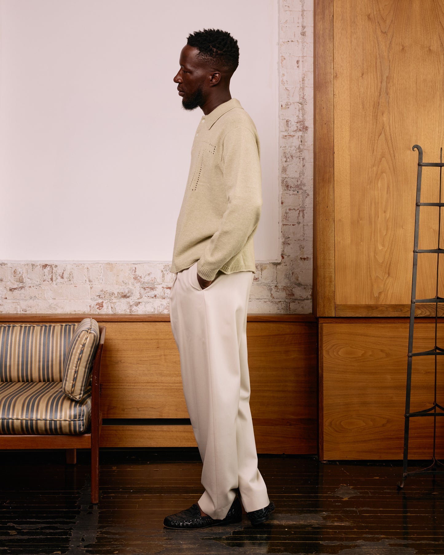 ST Star Pointelle Knit Polo: Lichen