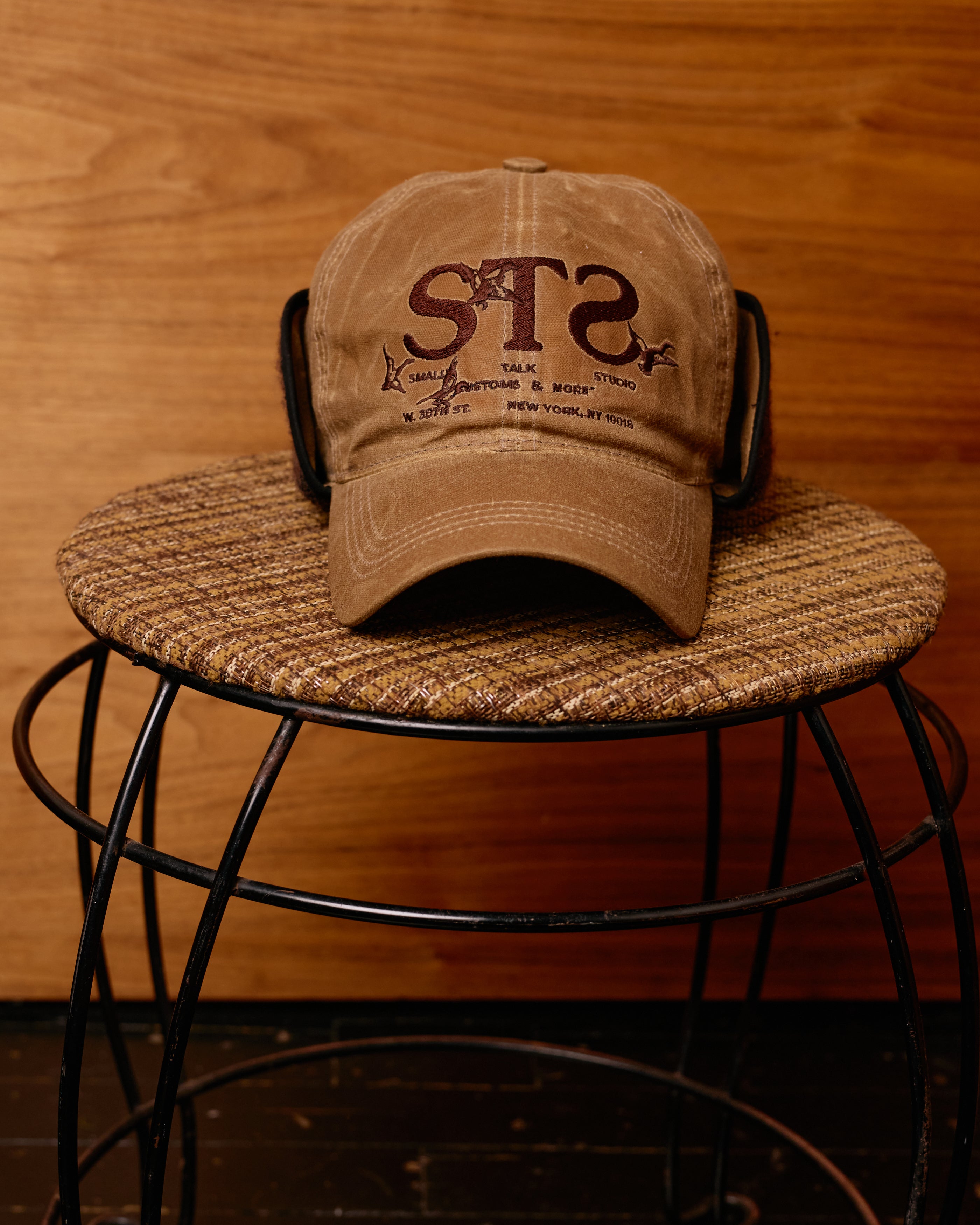 Waxed Cotton Earflap Cap: Brown – Small Talk Studio