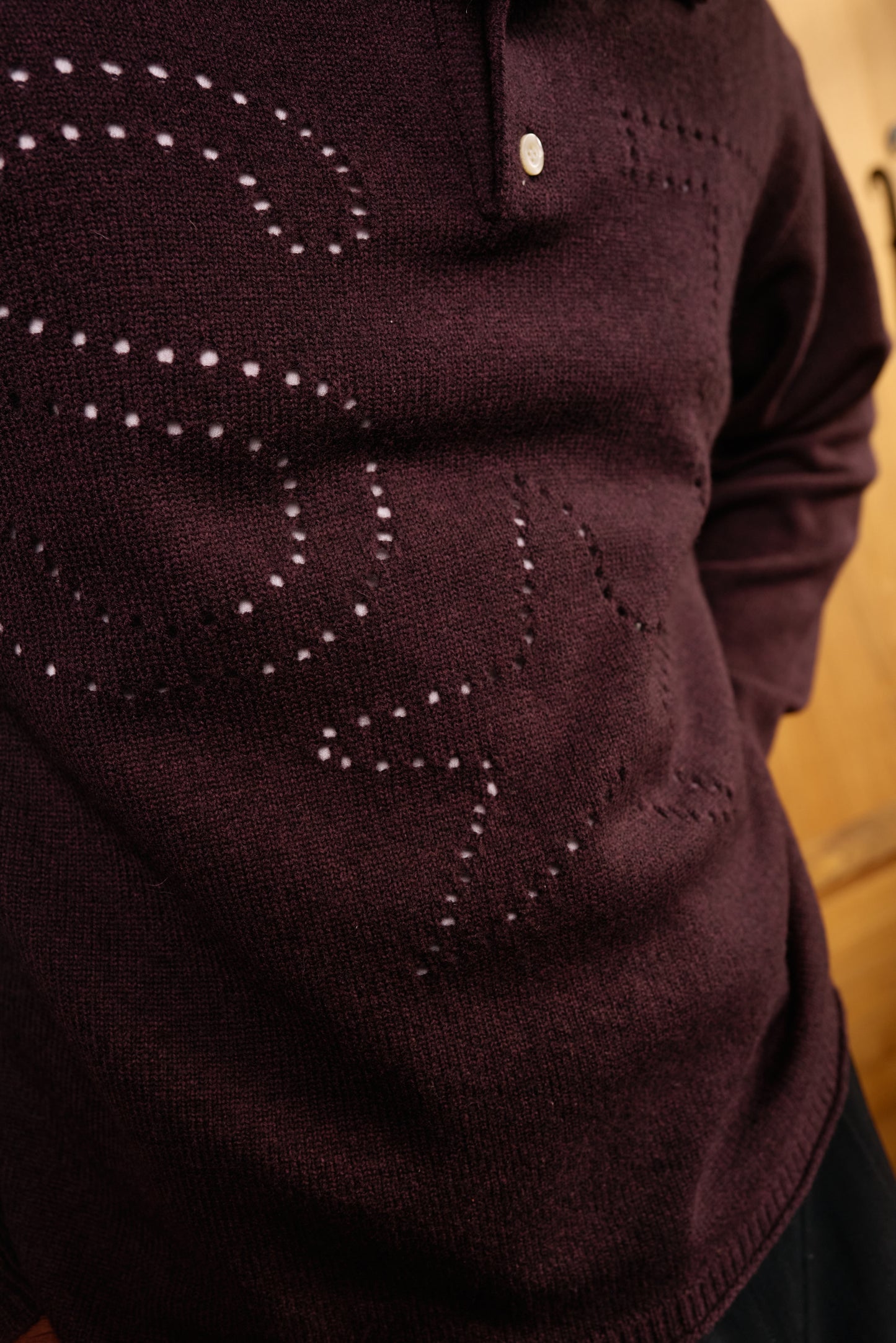 ST Star Pointelle Knit Polo: Sumac
