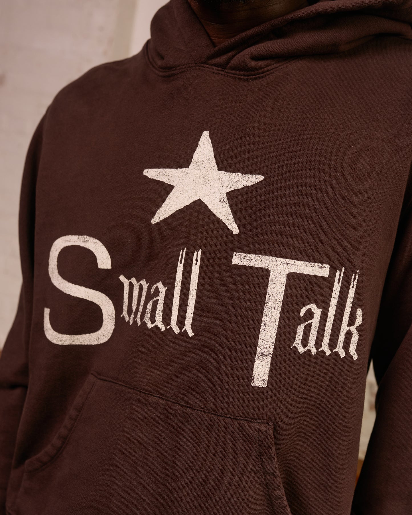 Hoodie: Dark Brown Cotton Fleece