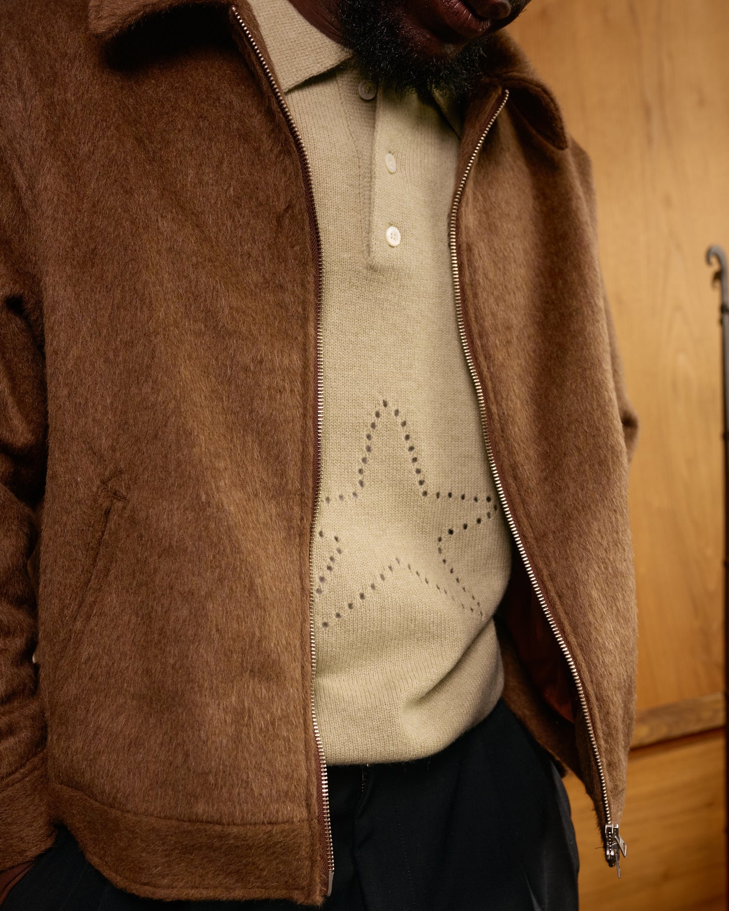 Zip Front Jacket: Mohair