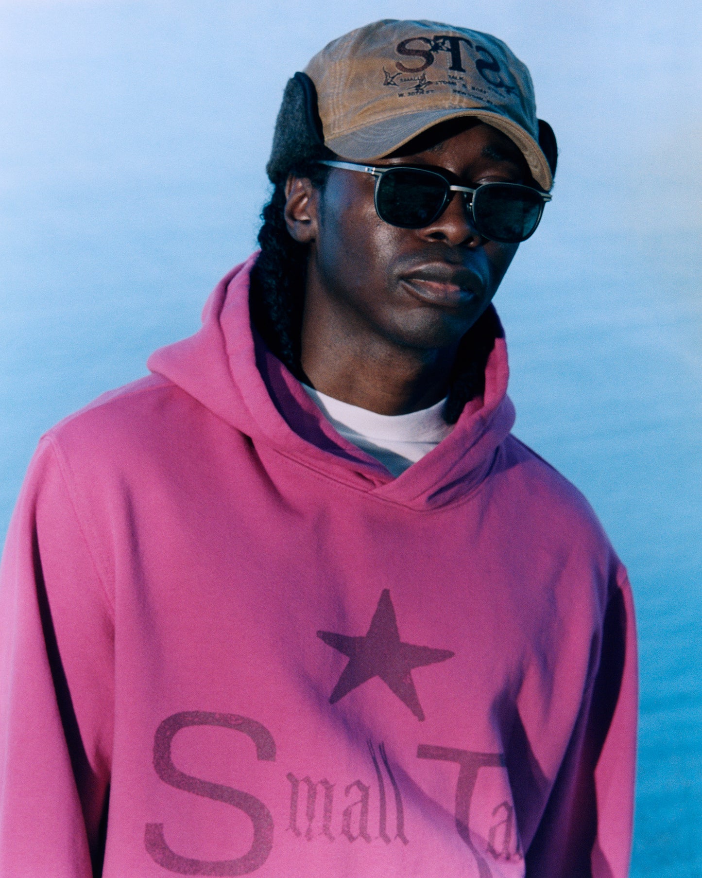 Hoodie: Magenta Cotton Fleece