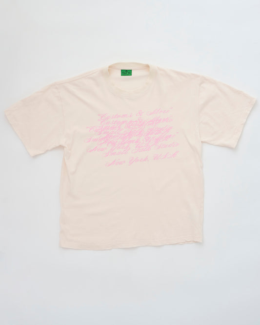S/S T-shirt: Customs & More Misprint, Dusty Pink