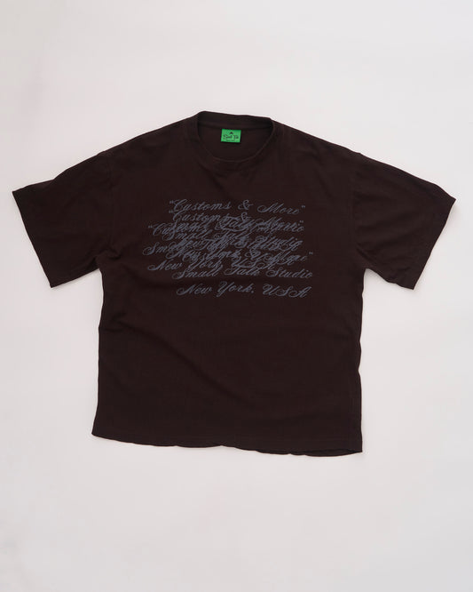 S/S T-shirt: Customs & More Misprint, Earthtone Purple