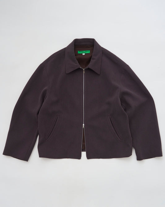 Western Zip Front Jacket: Raw Silk Twill