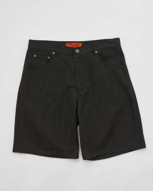 5 Pocket Jean Short: Sumi Dyed Canvas