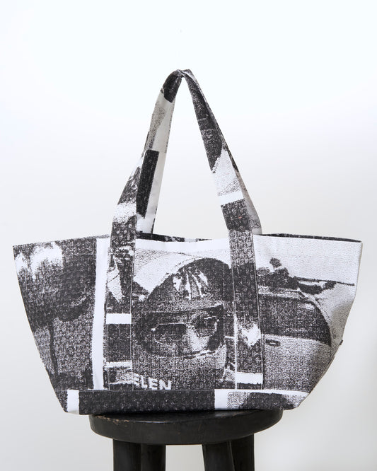 Utility Tote: Silver Dreaming Auto Print