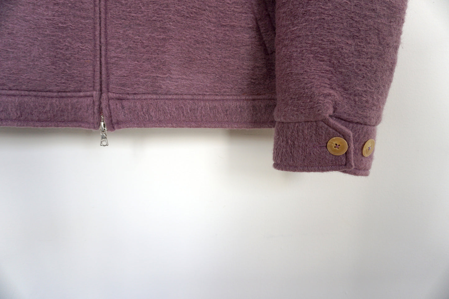 1/1 Mohair Zip Front Jacket: Lavender