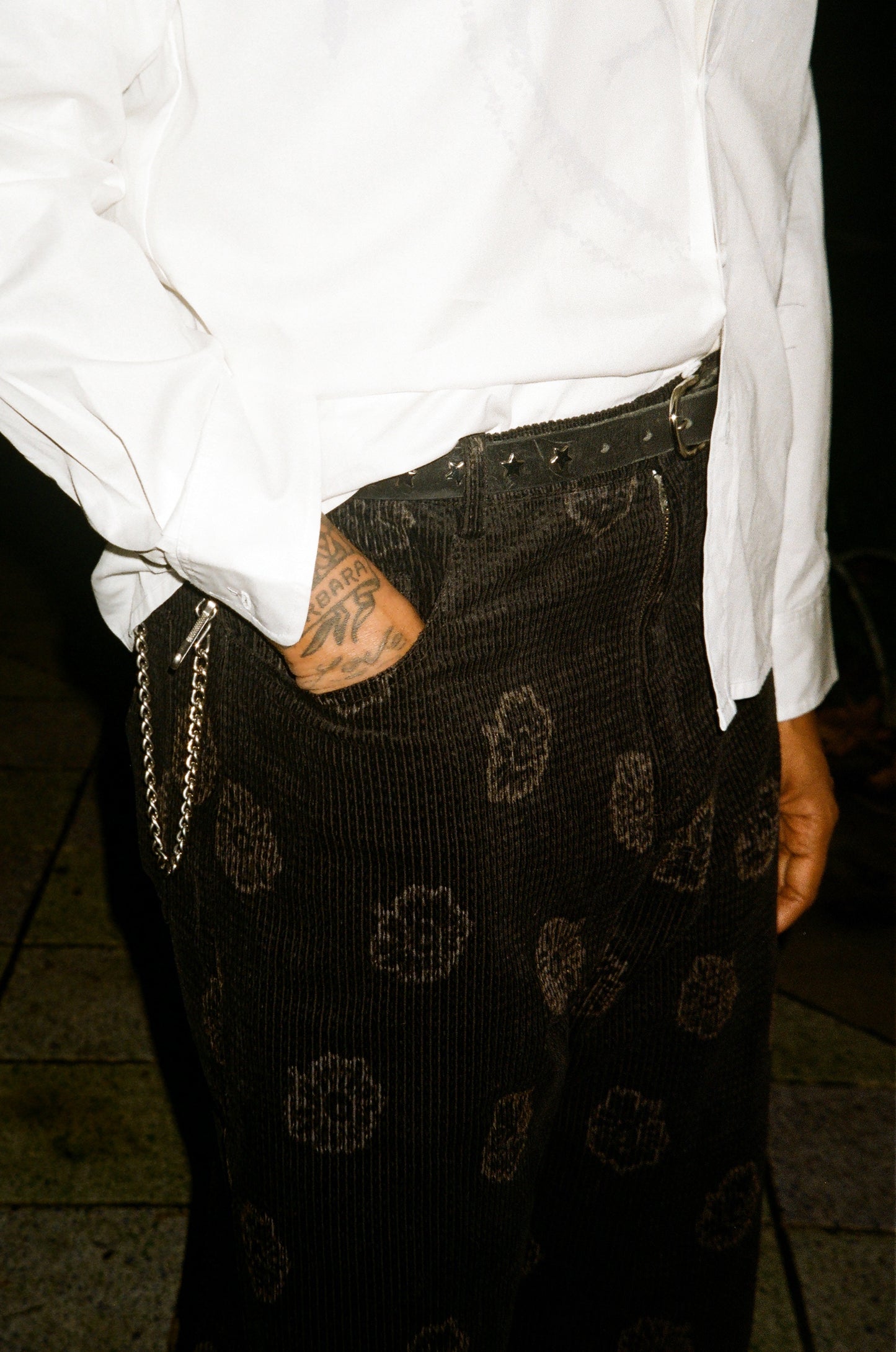 Jean Cut Trouser: Floral Burn Corduroy