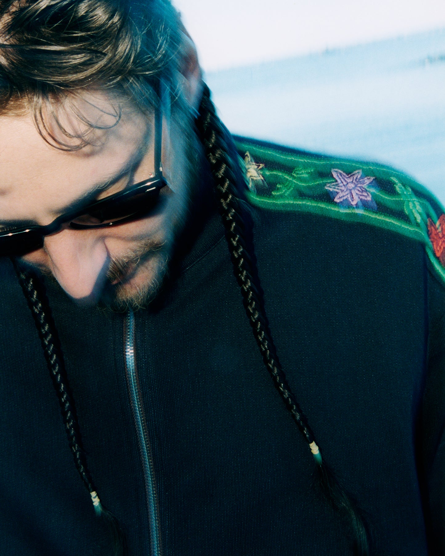 Hand-Embroidered Track Jacket