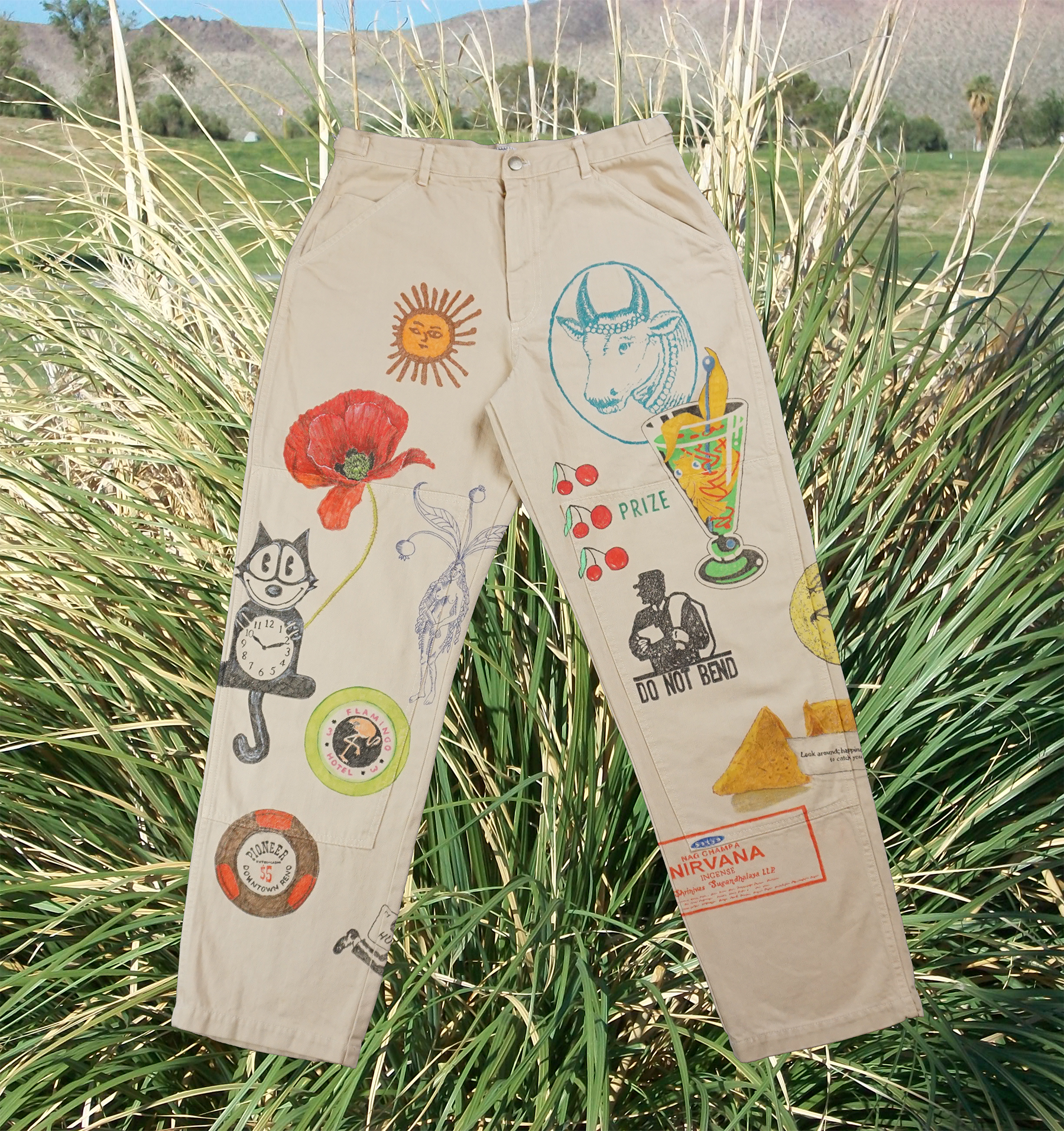 Hand painted pants sale