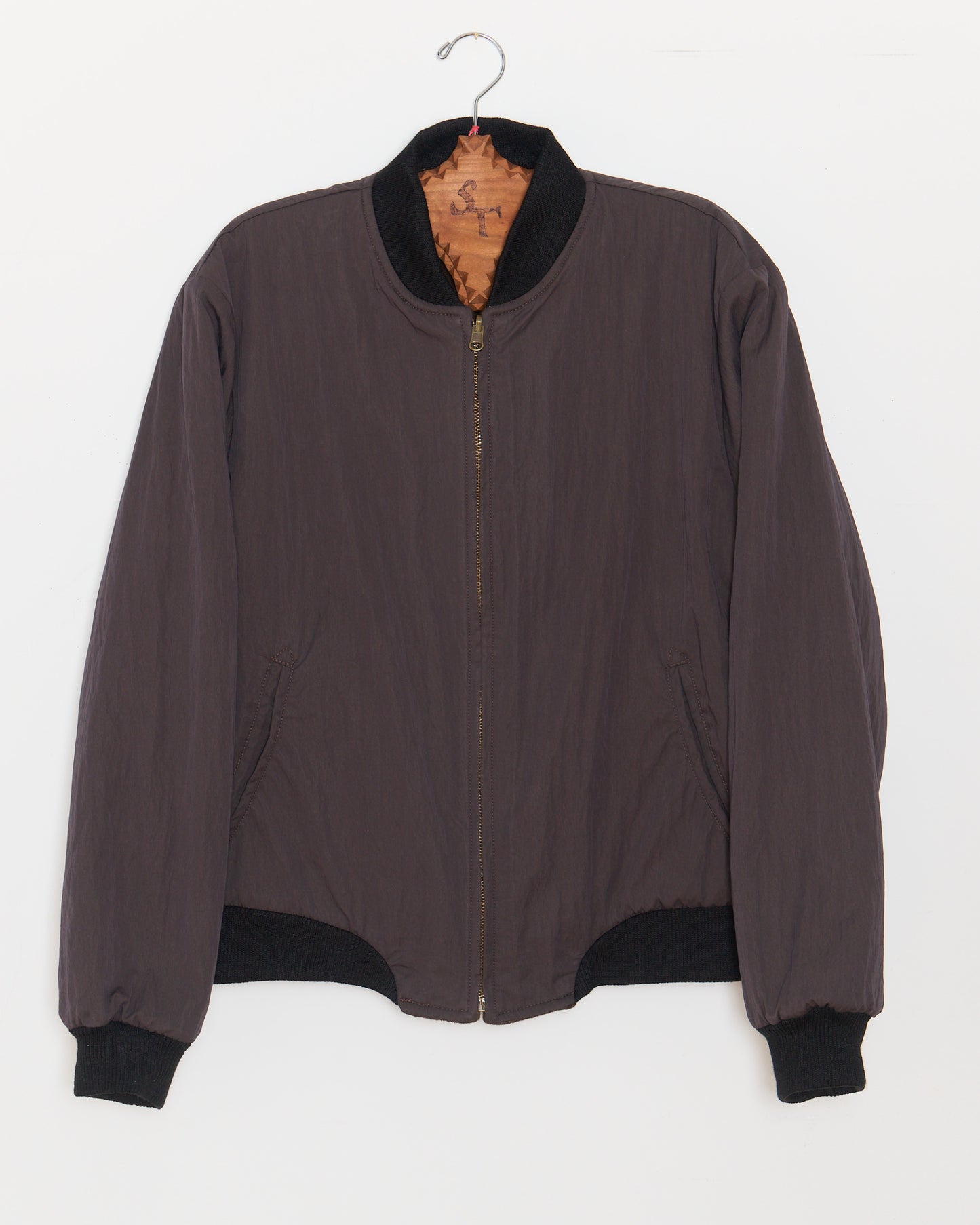 Reversible Bomber: Wool fleece & Cotton-Nylon gabardine