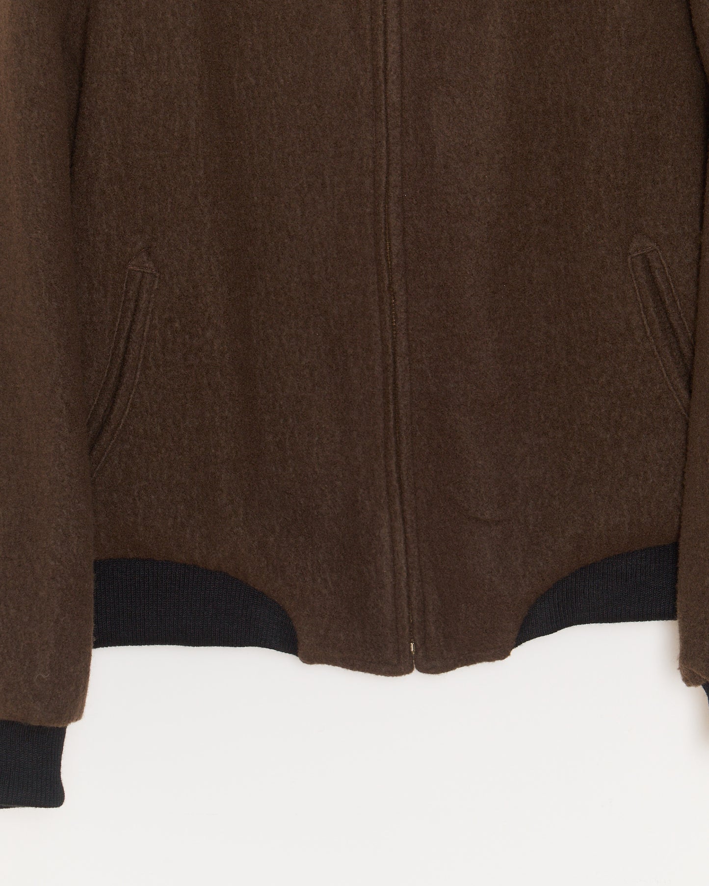 Reversible Bomber: Wool fleece & Cotton-Nylon gabardine