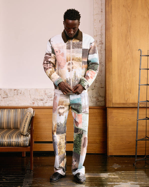 Zip Front Jacket: Moodboard Collage Print