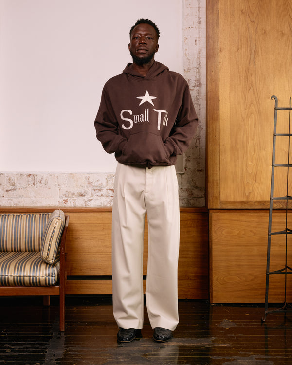 Double Pleat Trouser: Stone