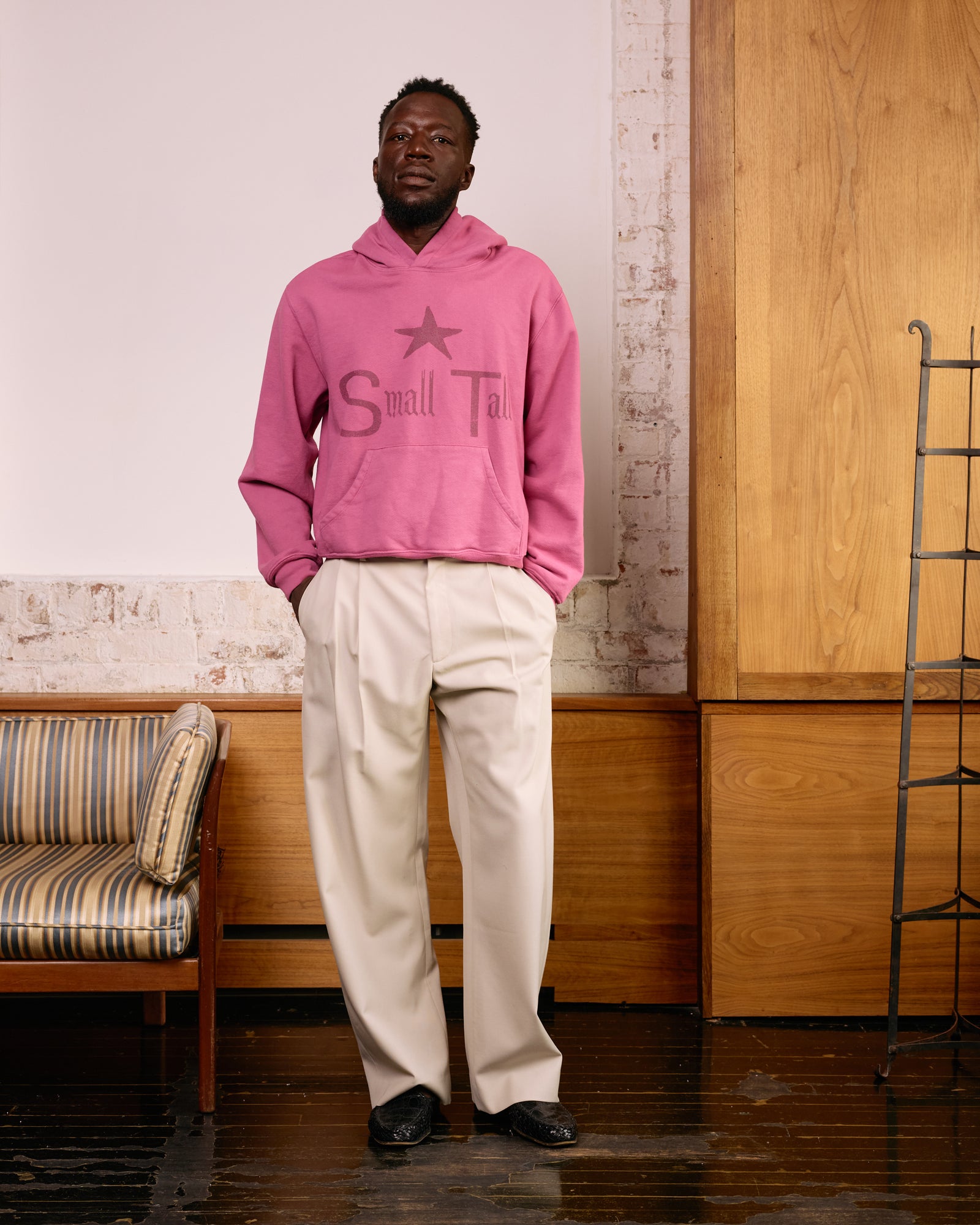 Hoodie: Magenta Cotton Fleece