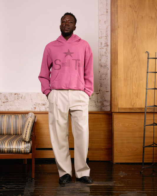 Hoodie: Magenta Cotton Fleece