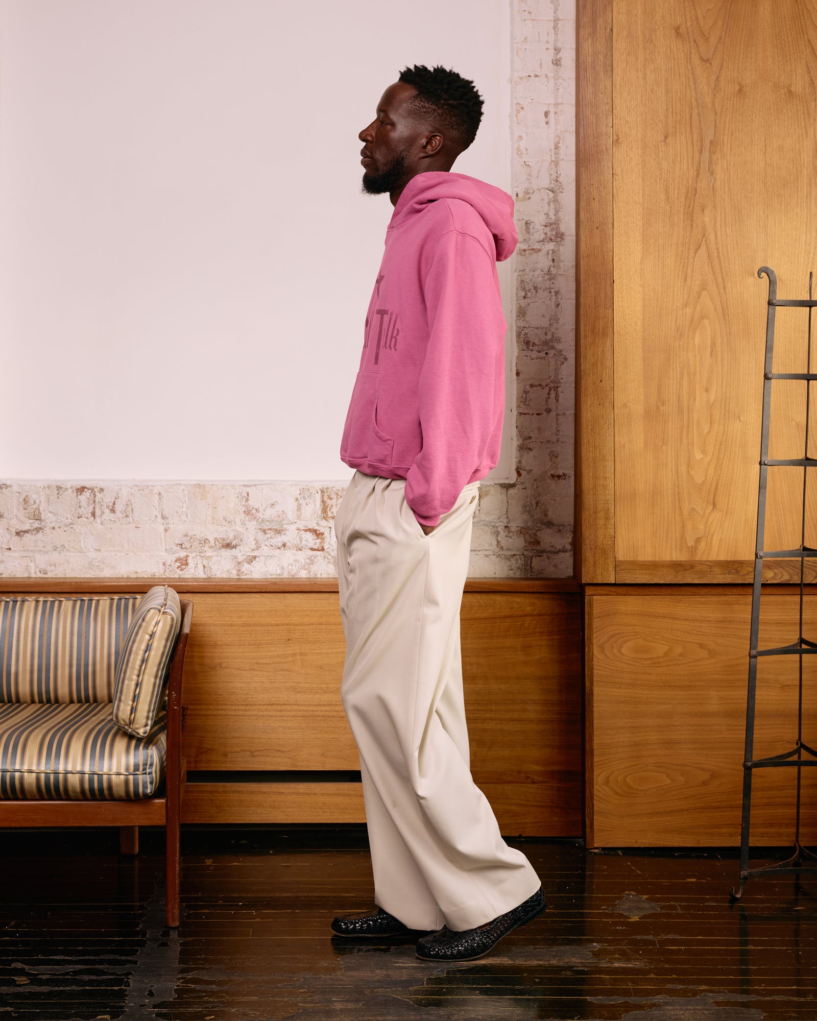 Hoodie: Magenta Cotton Fleece