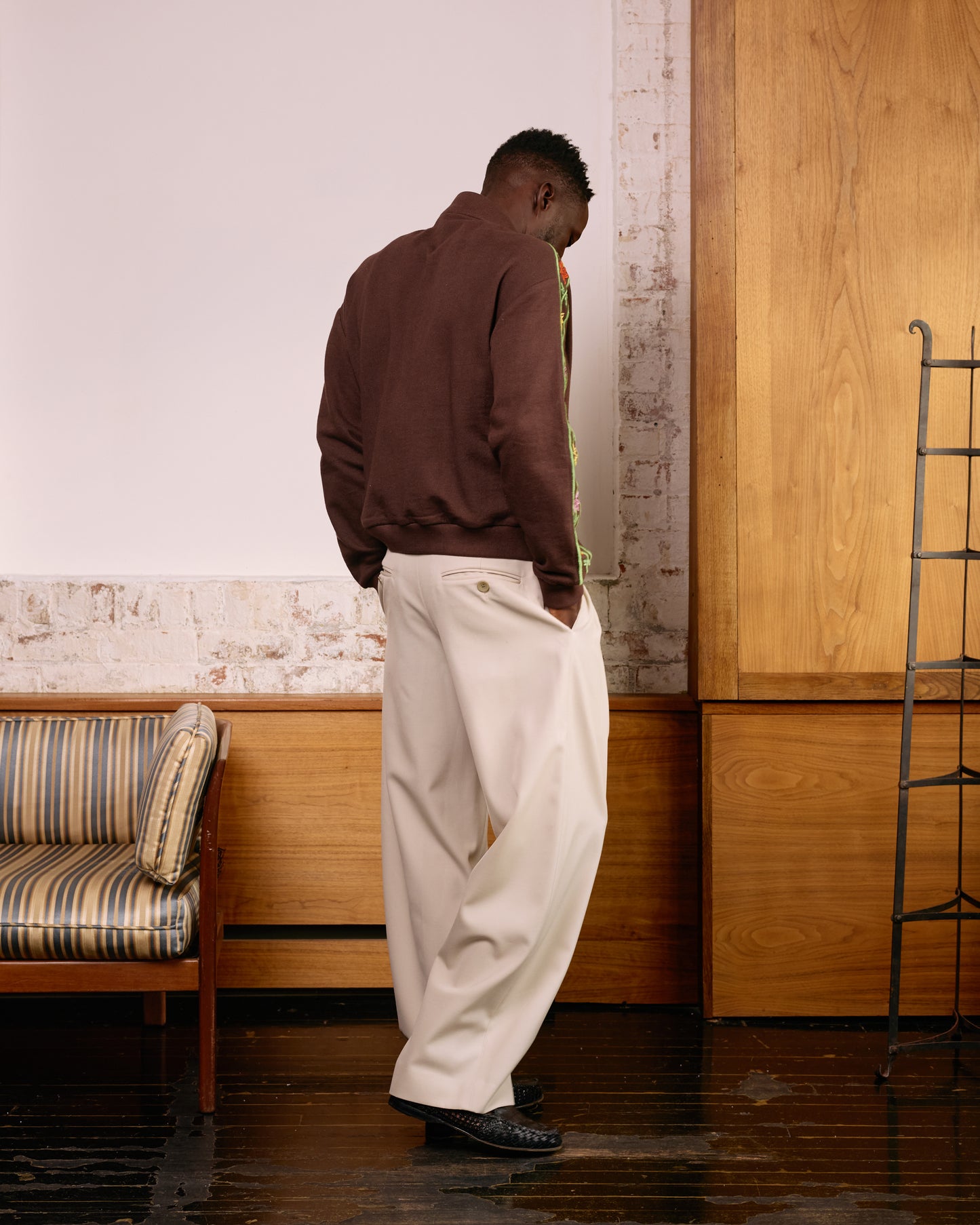 Hand-Embroidered Track Jacket