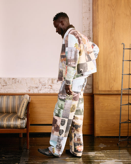 Zip Front Jacket: Moodboard Collage Print