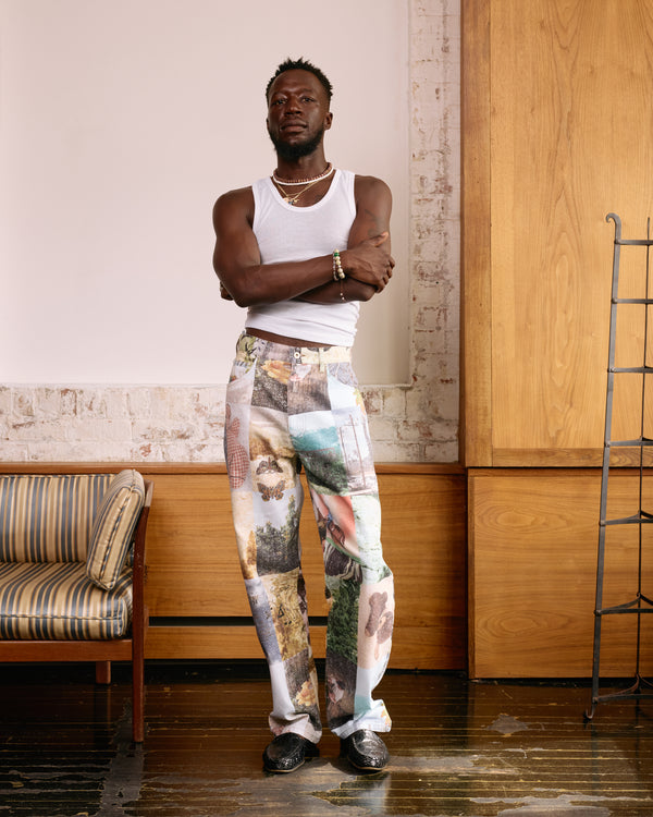 Jean Cut Trouser: Moodboard Collage Print