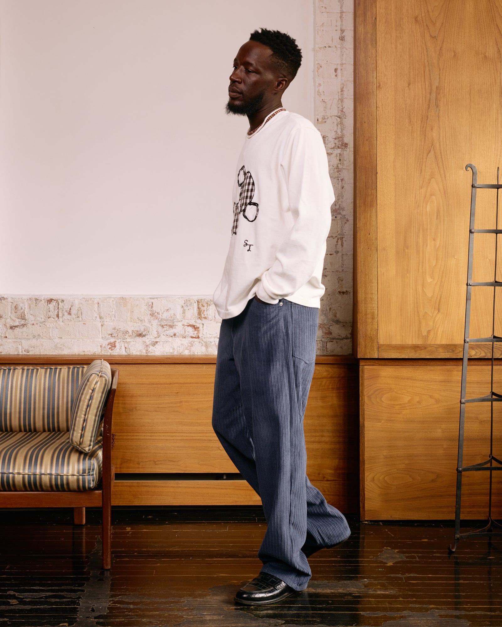 Long Sleeve Shirt: Gingham Applique