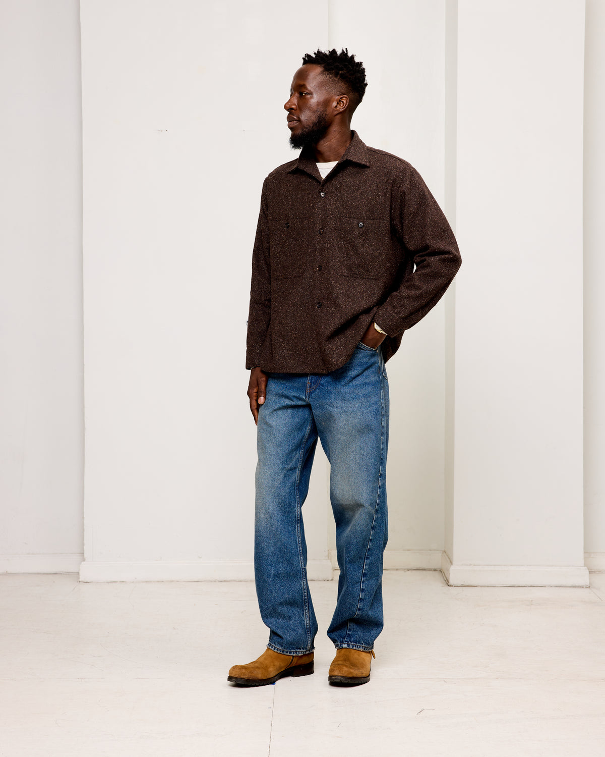 Overshirt: Wool Silk Tweed