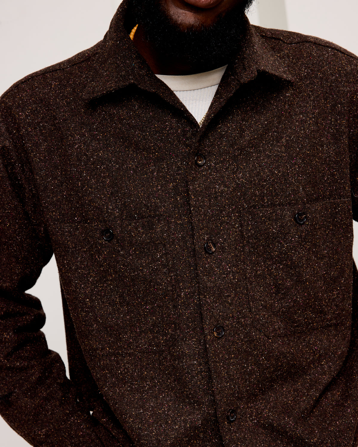 Overshirt: Wool Silk Tweed
