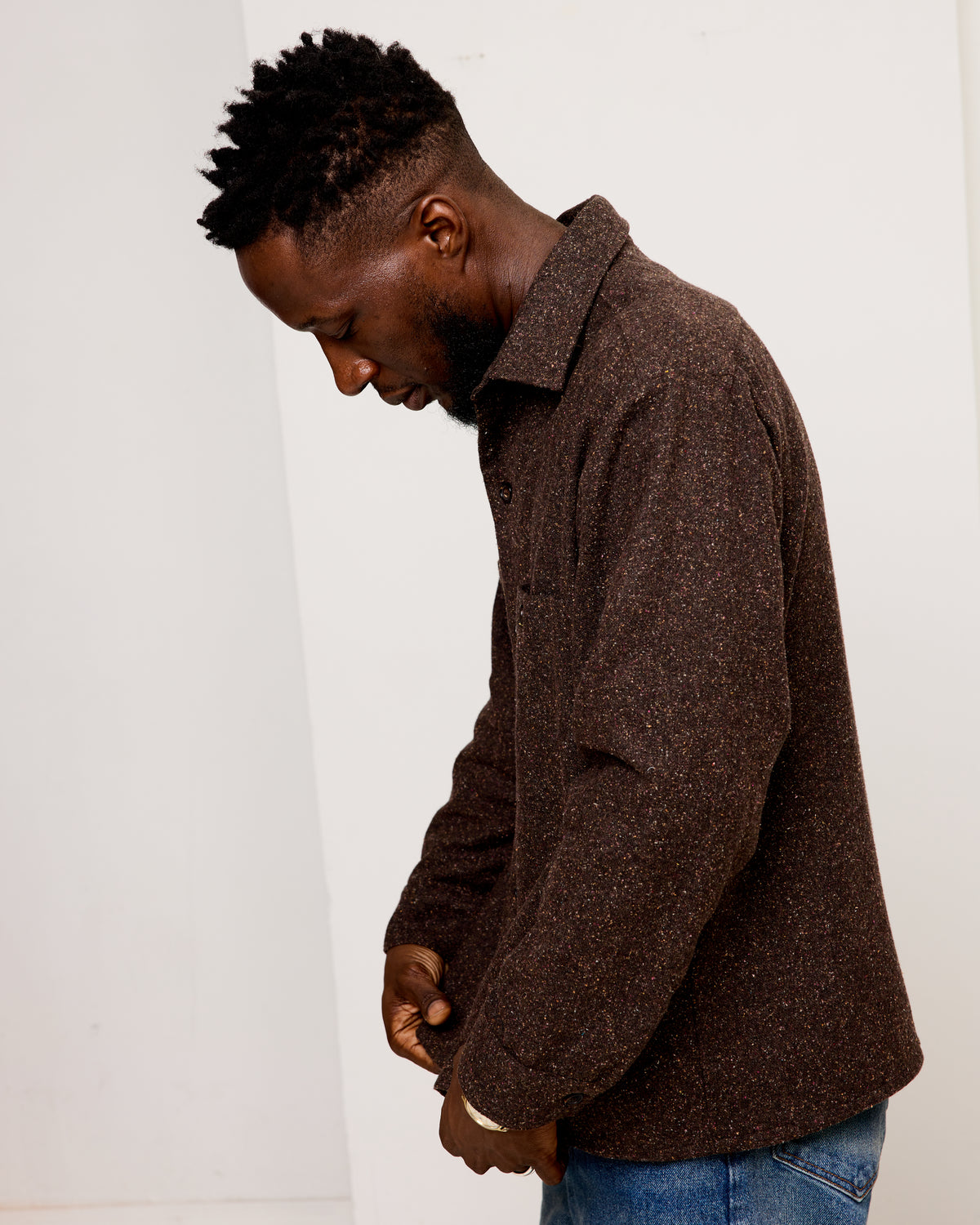 Overshirt: Wool Silk Tweed