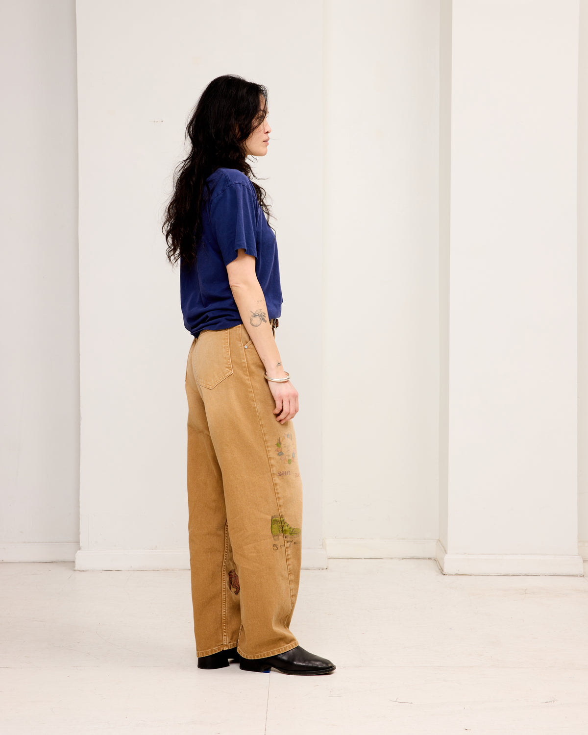 Twist Jeans: Hand Illustrated Washed Brown
