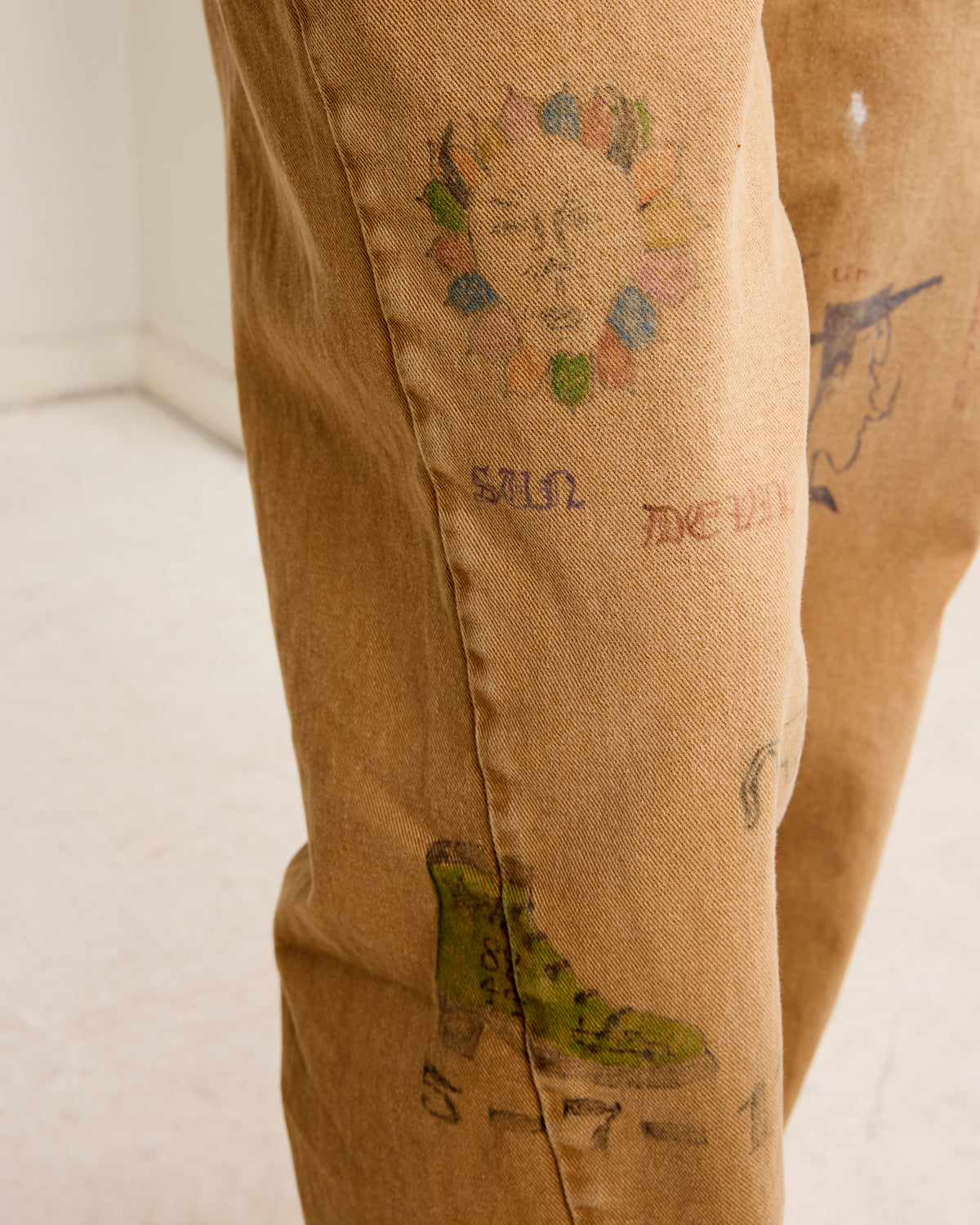 Twist Jeans: Hand Illustrated Washed Brown