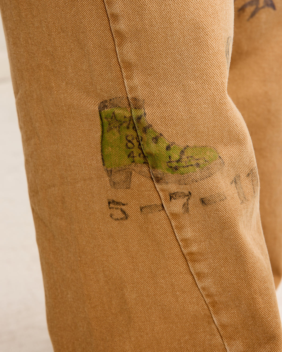 Twist Jeans: Hand Illustrated Washed Brown