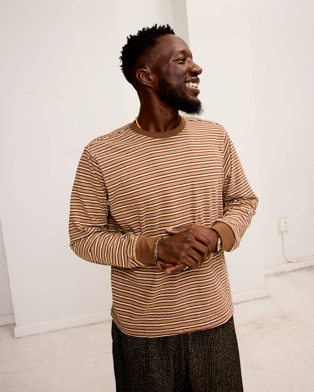 L/S Shirt: Old Paper Stripe