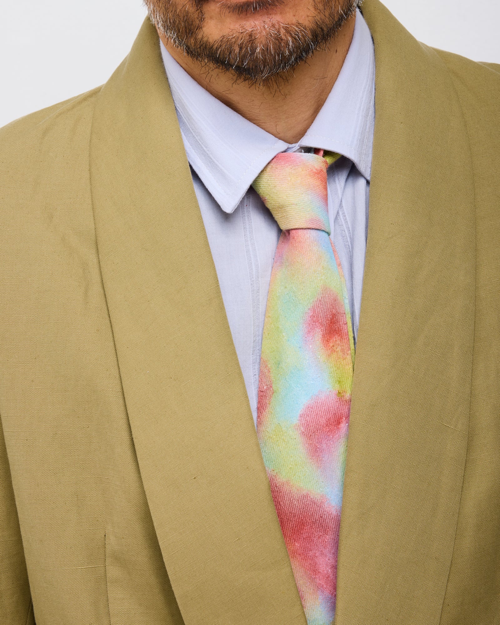 Shawl Collar Double Breasted Blazer: Cotton Linen Canvas, Sand