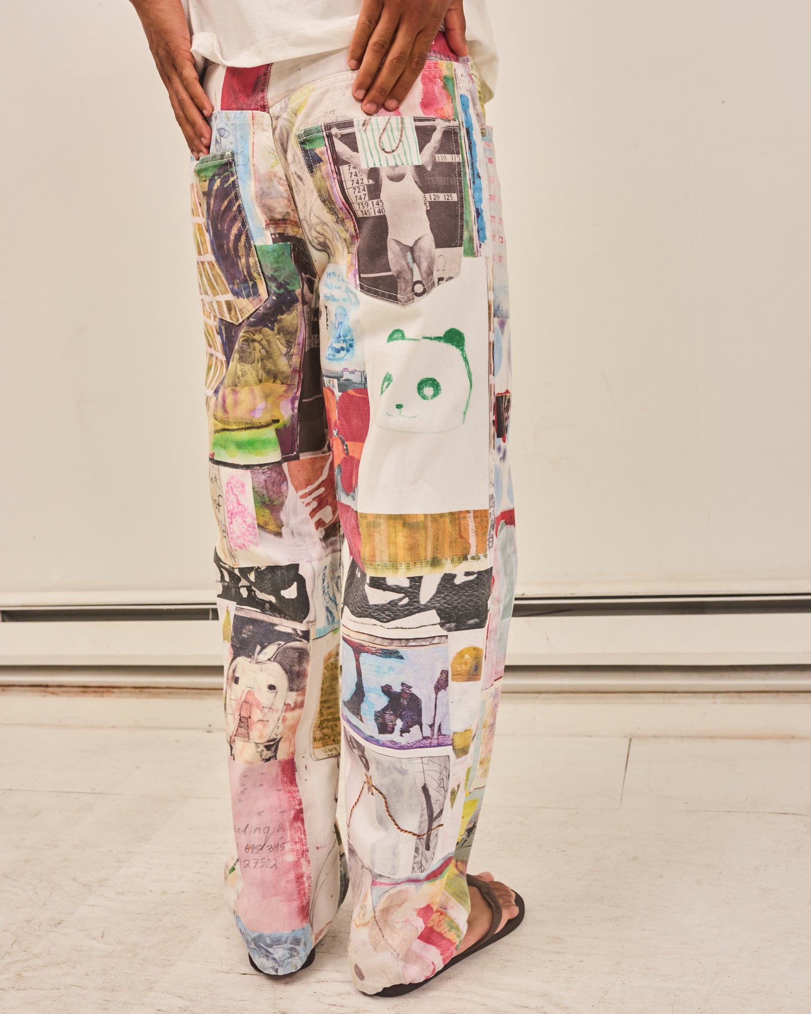 Jean Cut Trouser: Juan Collage Print