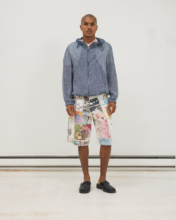 Linen Mesh Windbreaker, Deep Blue