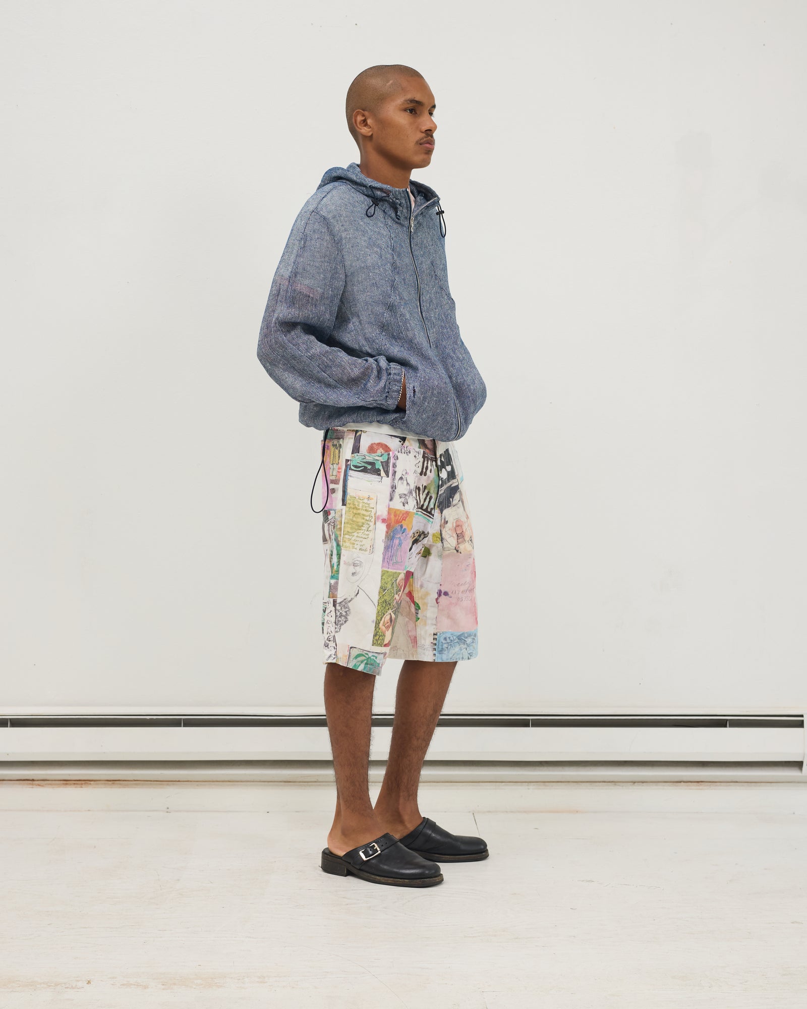 Linen Mesh Windbreaker, Deep Blue