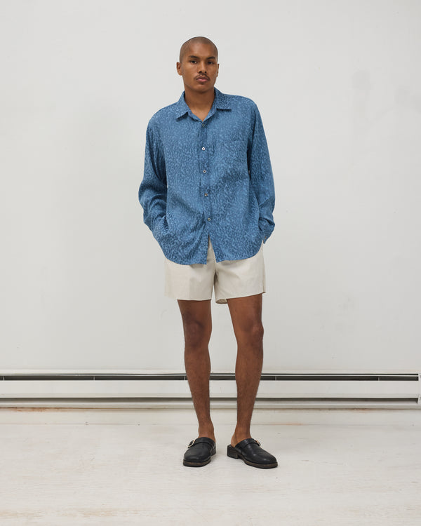Curve Hem Dress Shirt: Amoeba Jacquard