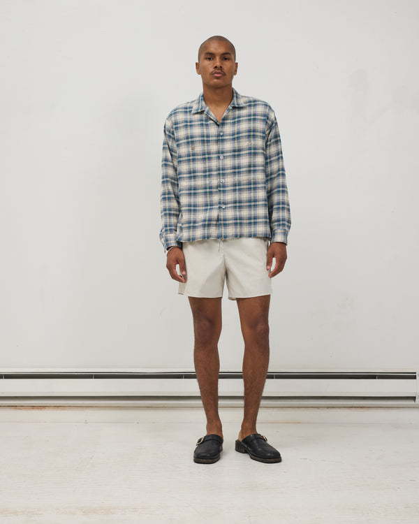 Raw Hem Overshirt: Cotton Silk Flannel