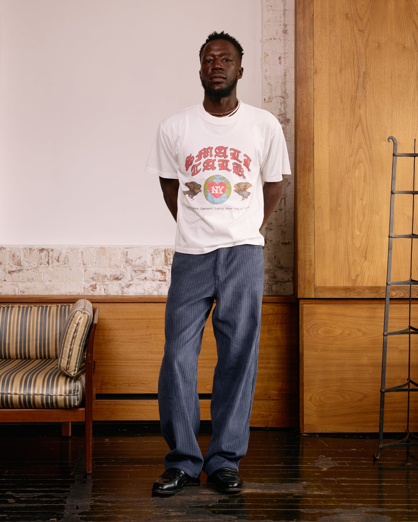 S/S T-shirt: Eagle World Hand Drawn