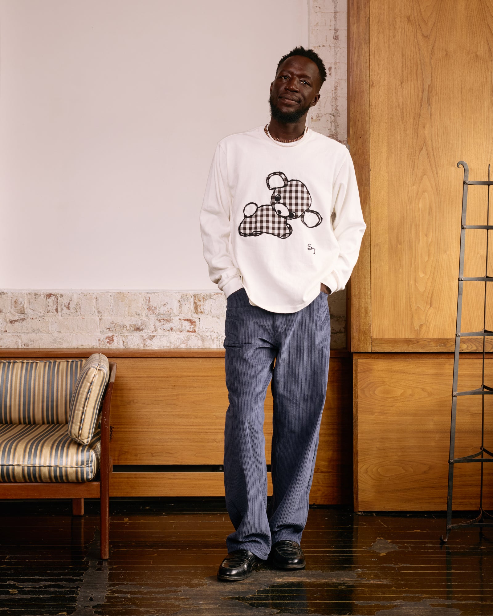 Long Sleeve Shirt: Gingham Applique