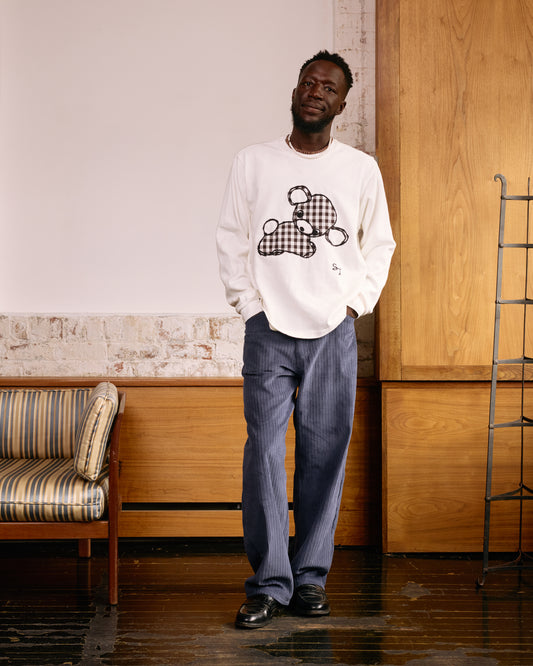 Long Sleeve Shirt: Gingham Applique