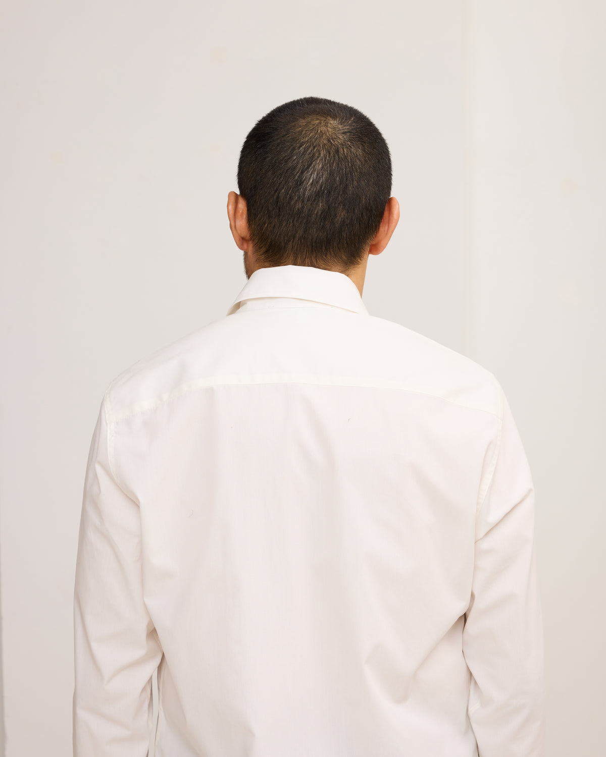 Western Dress Shirt: Off White Broadcloth