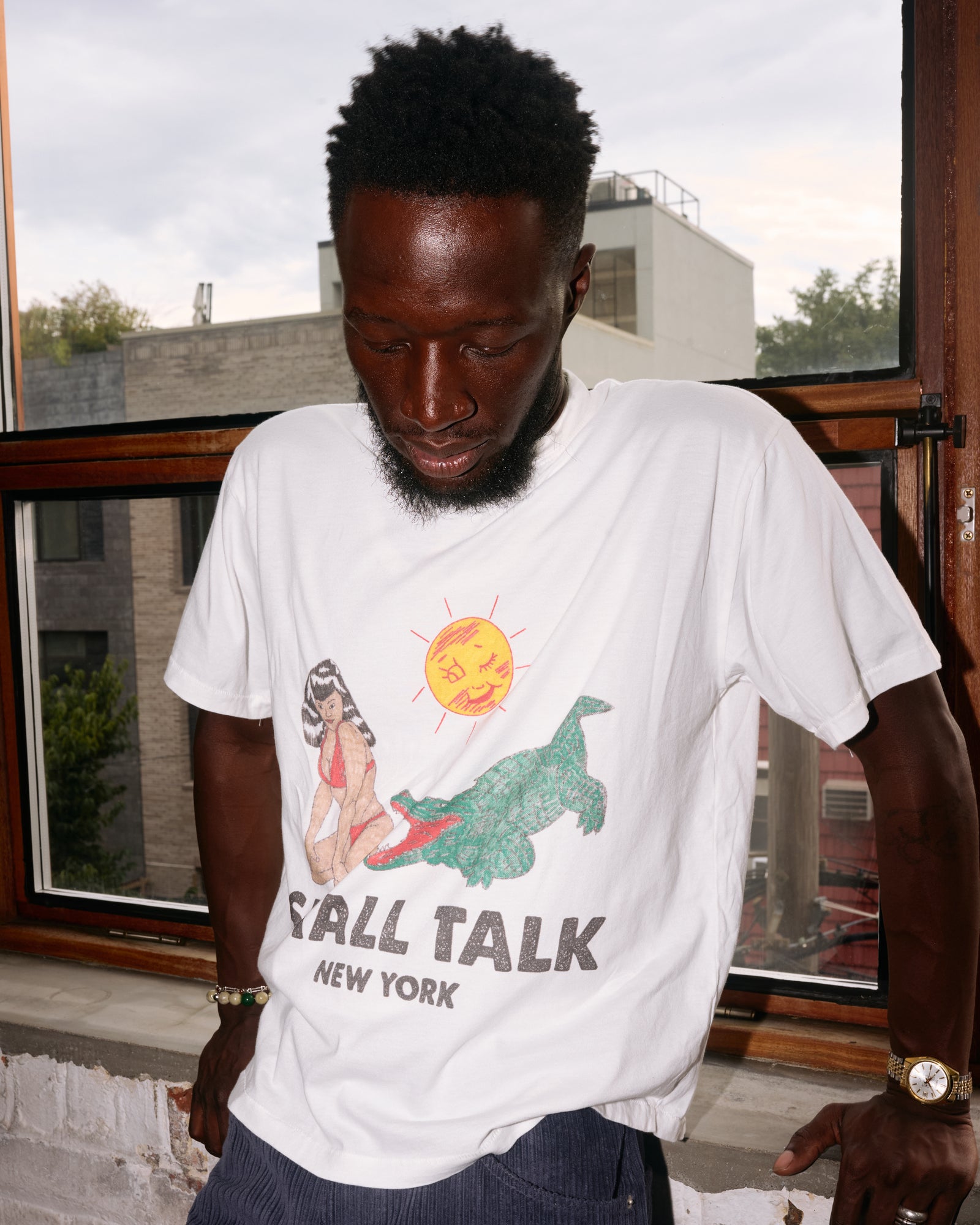 S/S T-shirt: Gator Girl Hand Drawn