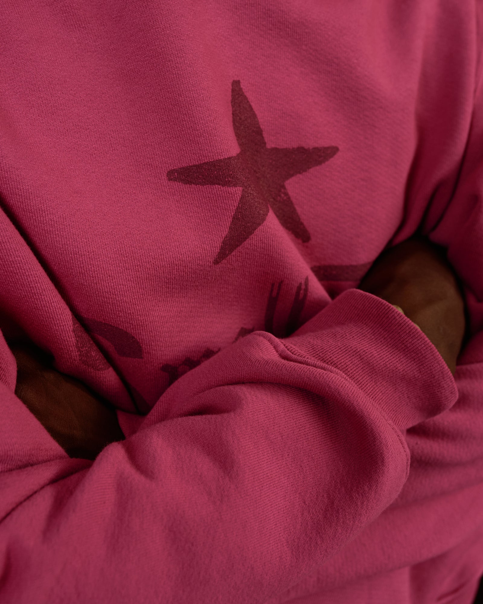 Hoodie: Magenta Cotton Fleece