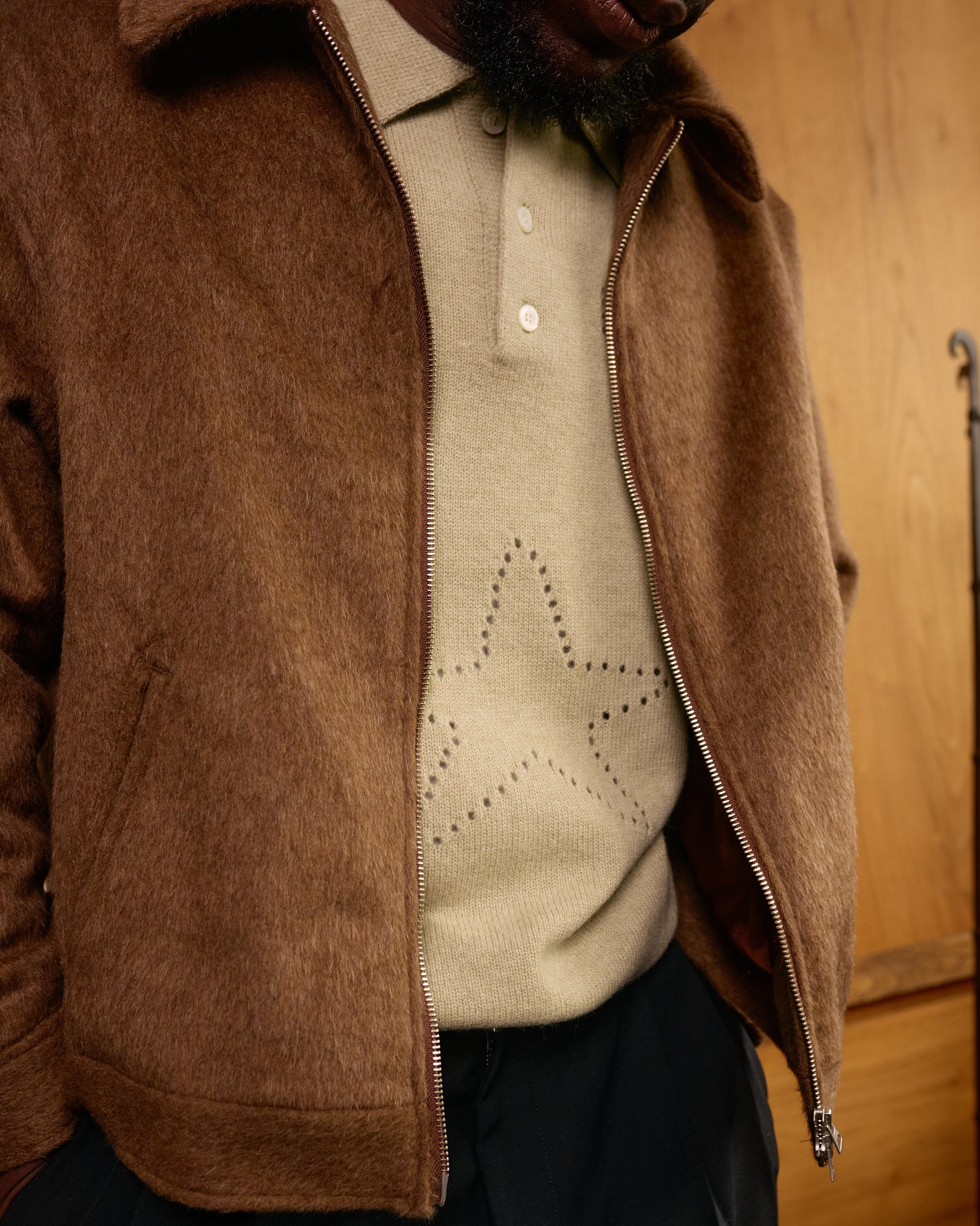 Zip Front Jacket: Mohair