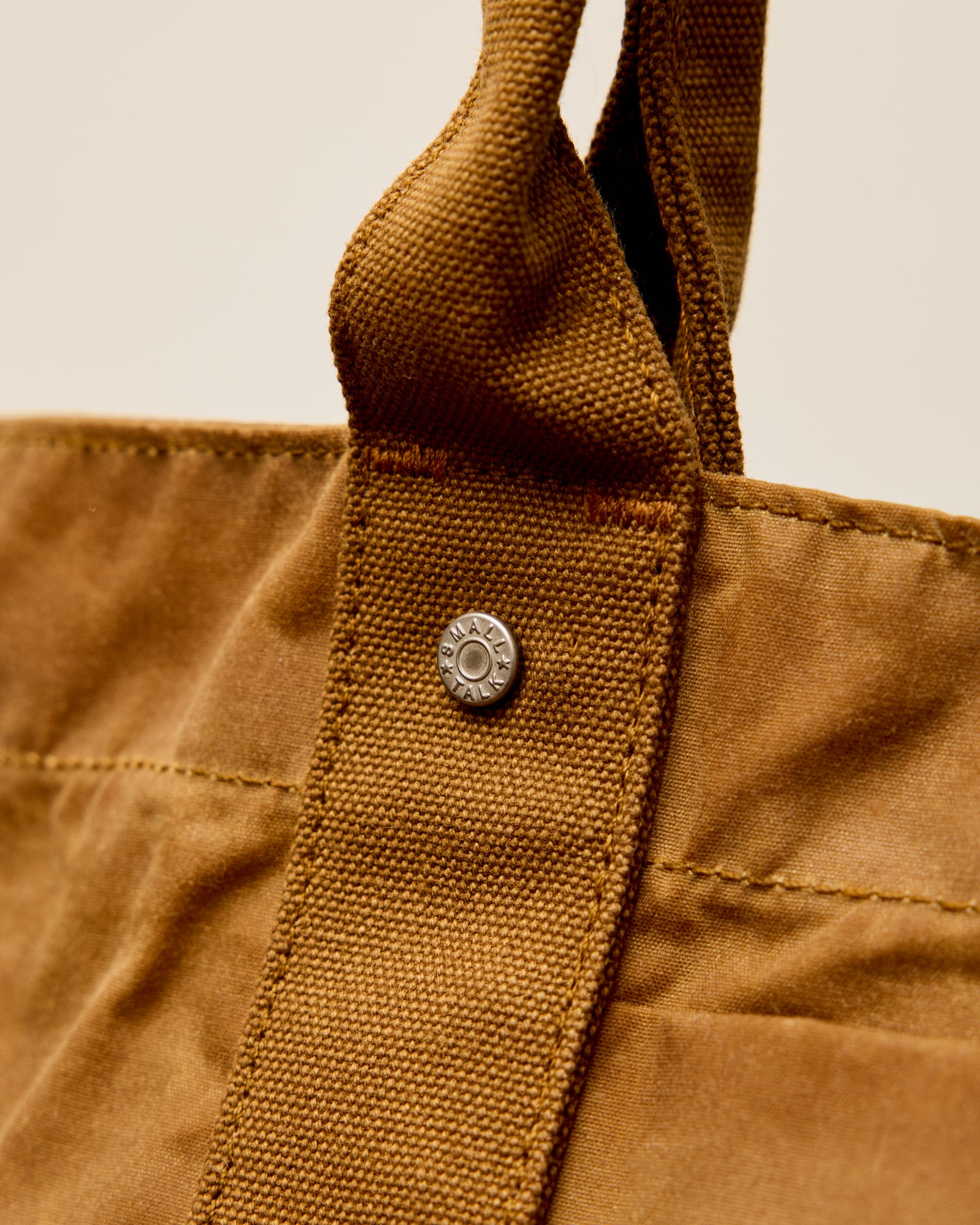 Utility Tote: Waxed Cotton, Brown