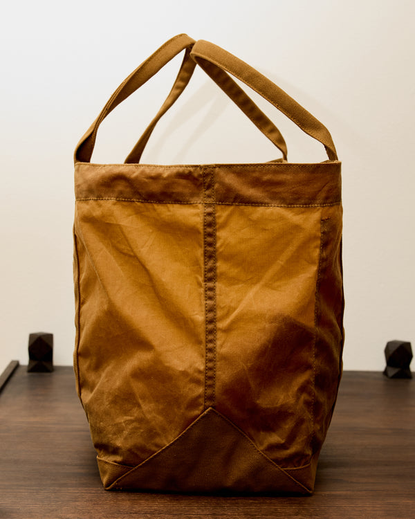 Utility Tote: Waxed Cotton, Brown