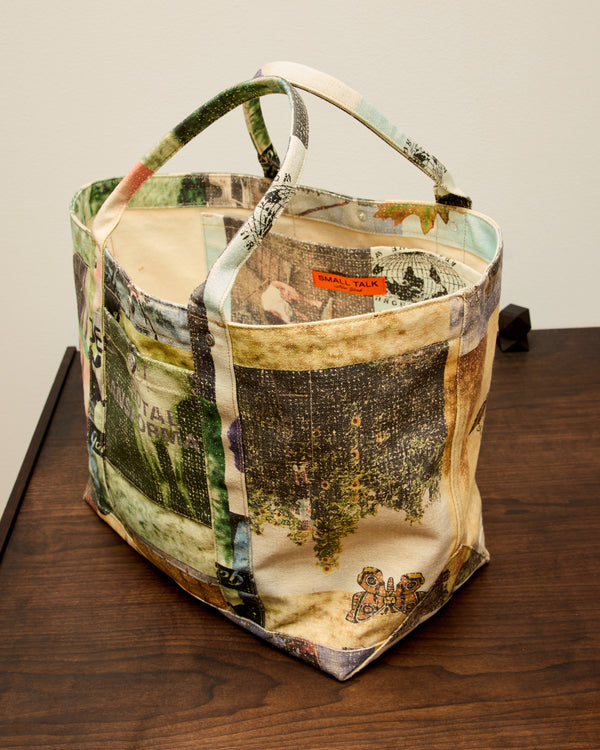Utility Tote: Moodboard Collage Printed Canvas